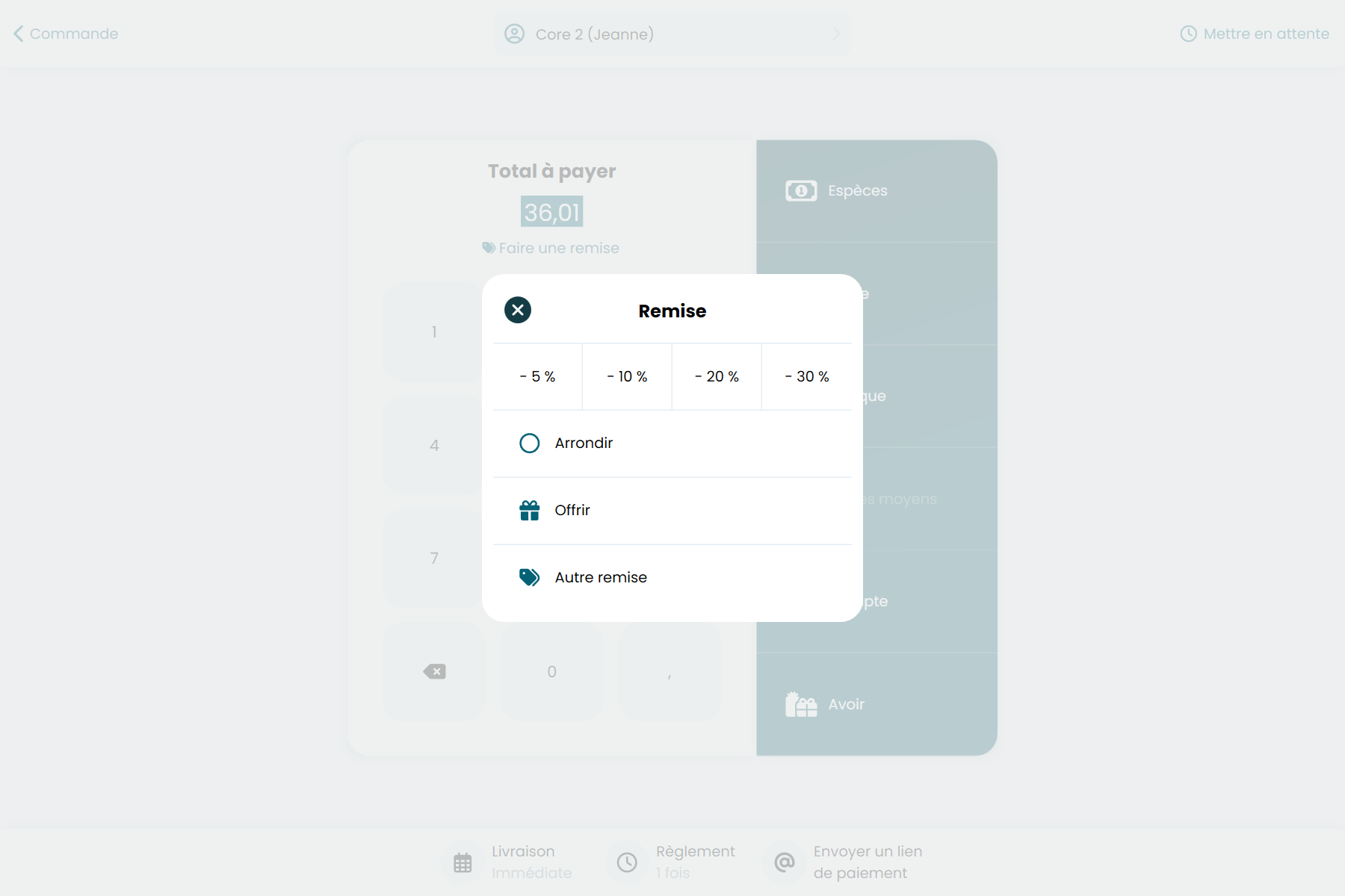 RetailPOS — programme de fidélité avec remise client