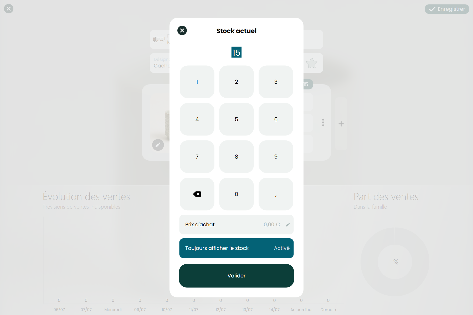 RetailPOS — gestion des stocks avec modification du stock actuel