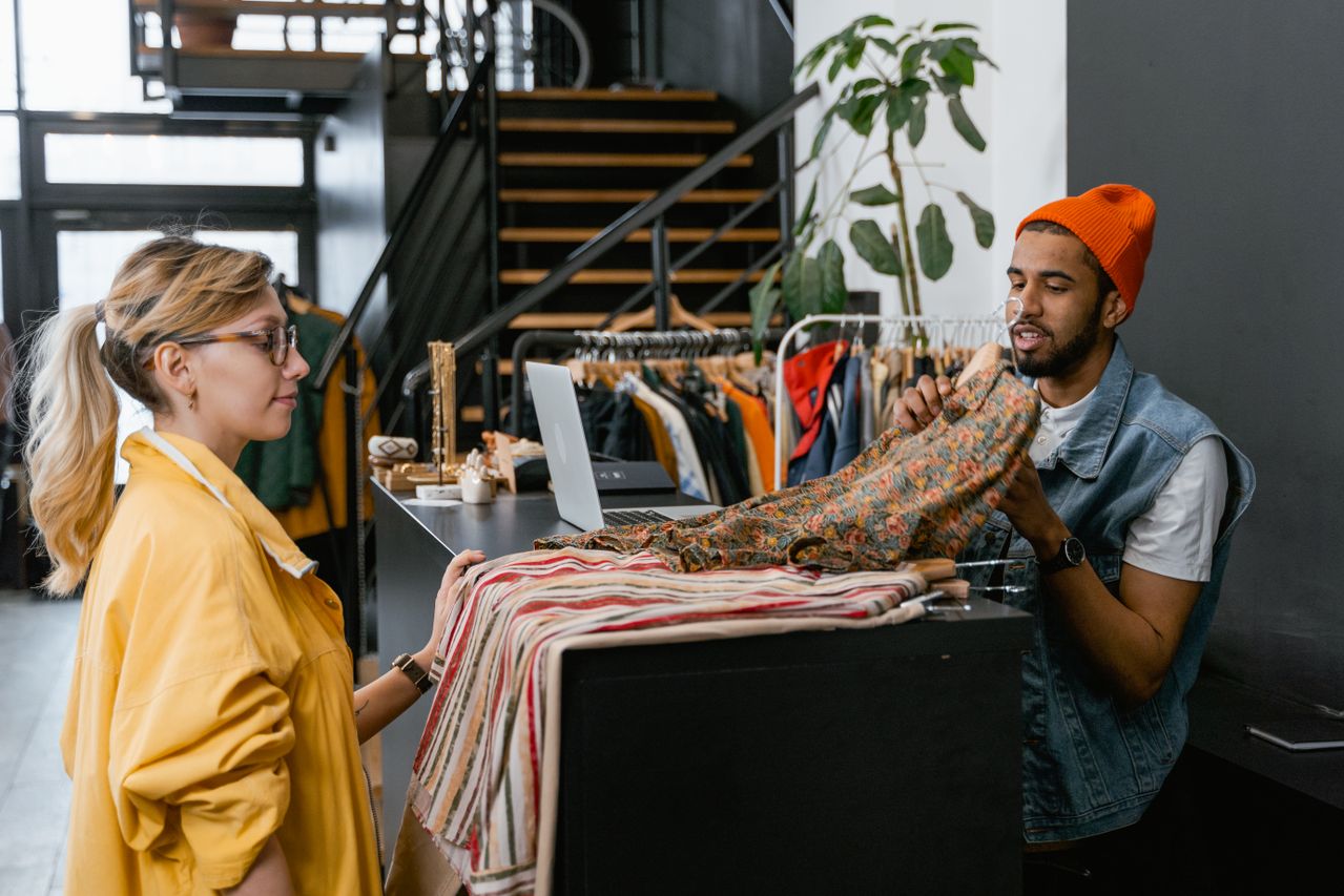 Boutique de mode équipée d'une caisse RetailPOS